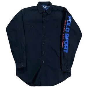 Vintage Polo Sport Ralph Lauren Spell Out Button Down Shirt (Size S)